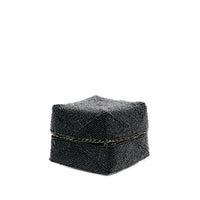 Bazar Bizar Bamboe Mand Beaded Zwart 10 x 10 x 10 cm
