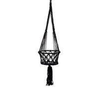 Bazar Bizar Katoenen Plantenhanger Macrame Zwart Ø30 x H110 cm