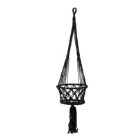 Bazar Bizar Katoenen Plantenhanger Macrame Zwart Ø30 x H110 cm
