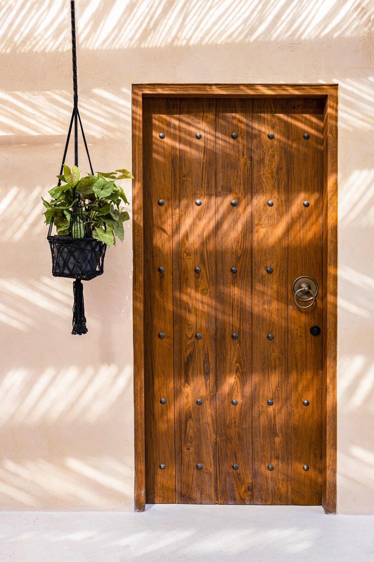 Bazar Bizar Katoenen Plantenhanger Macrame Zwart Ø25 x H100 cm