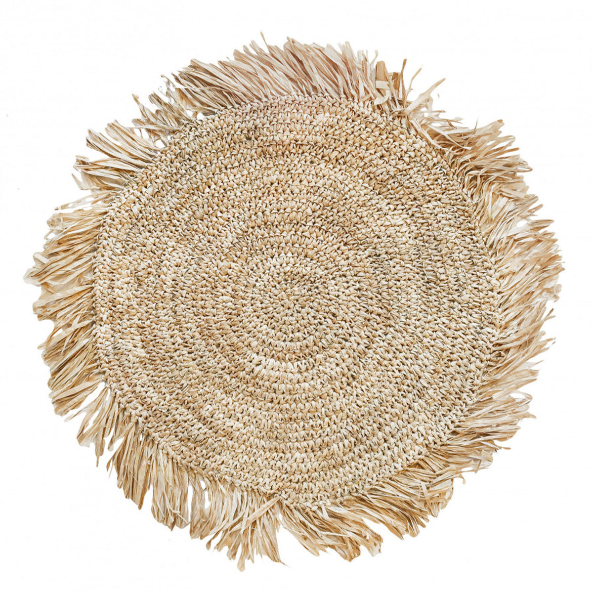 Bazar Bizar Raffia Placemat Fringe Naturel Ø45 cm