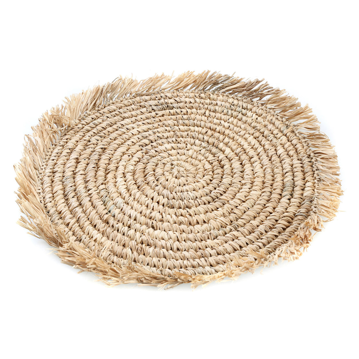 Bazar Bizar Raffia Placemat Fringe Naturel Ø45 cm