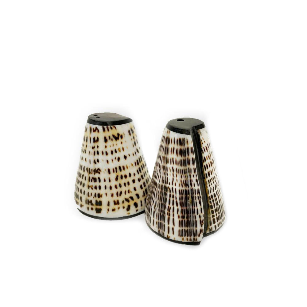 Bazar Bizar Schelp Peper- en zoutstel Shell Pan Naturel Ø6 x H10 cm - Set van 2