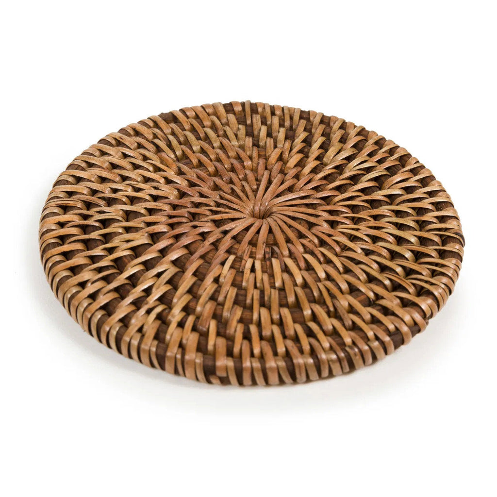 Bazar Bizar Rotan Onderzetter Colonial Naturel/Bruin Ø11 cm