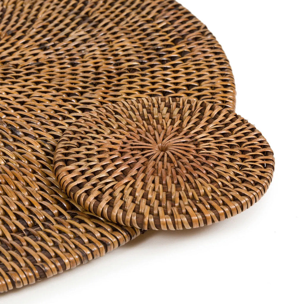 Bazar Bizar Rotan Onderzetter Colonial Naturel/Bruin Ø11 cm