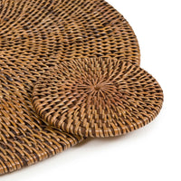 Bazar Bizar Rotan Onderzetter Colonial Naturel/Bruin Ø11 cm