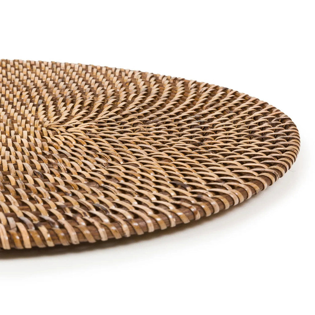 Bazar Bizar Rotan Placemat Colonial Oval Naturel/Bruin 30 x 40 cm