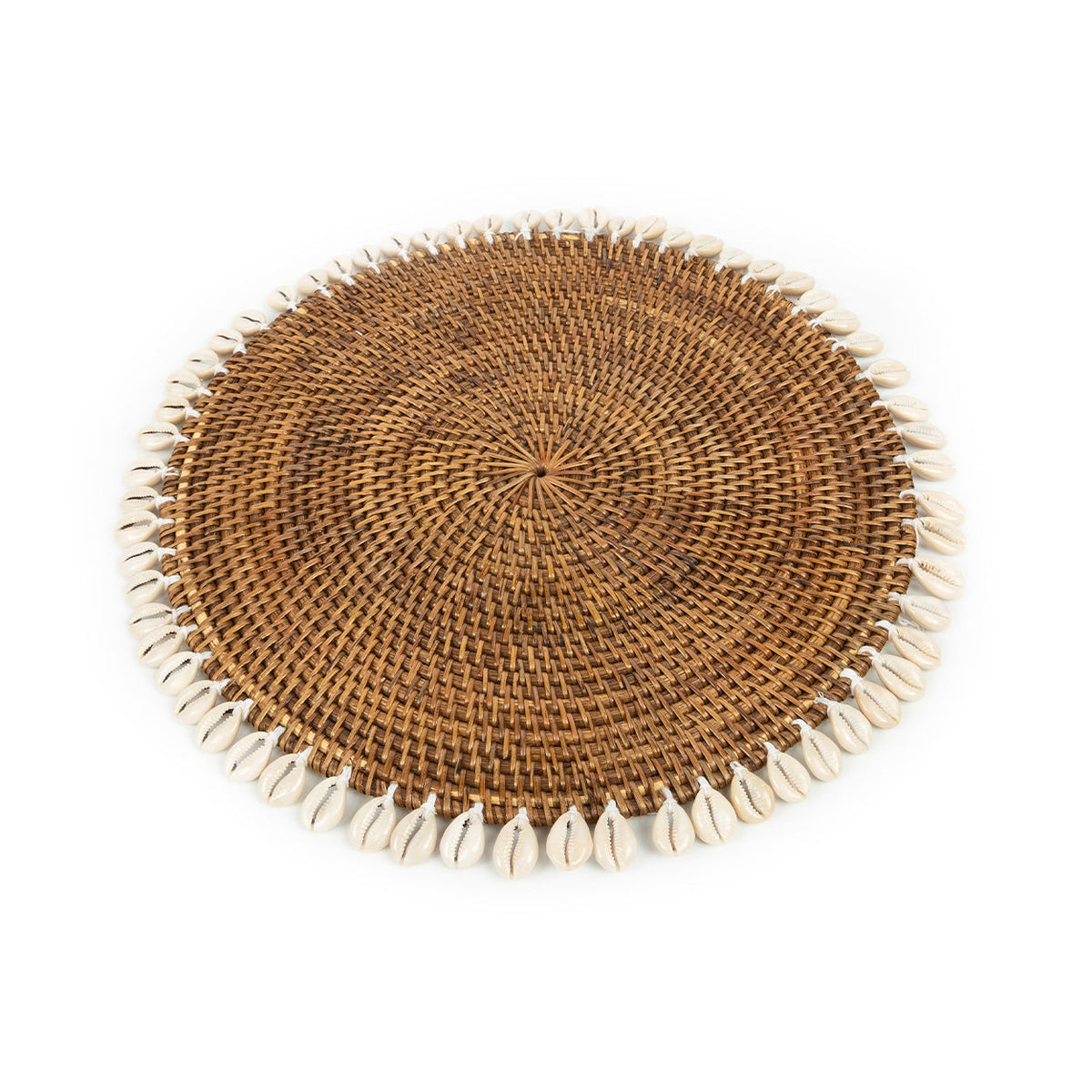 Bazar Bizar Rotan Placemat Colonial Shell Naturel/Bruin Ø40 cm