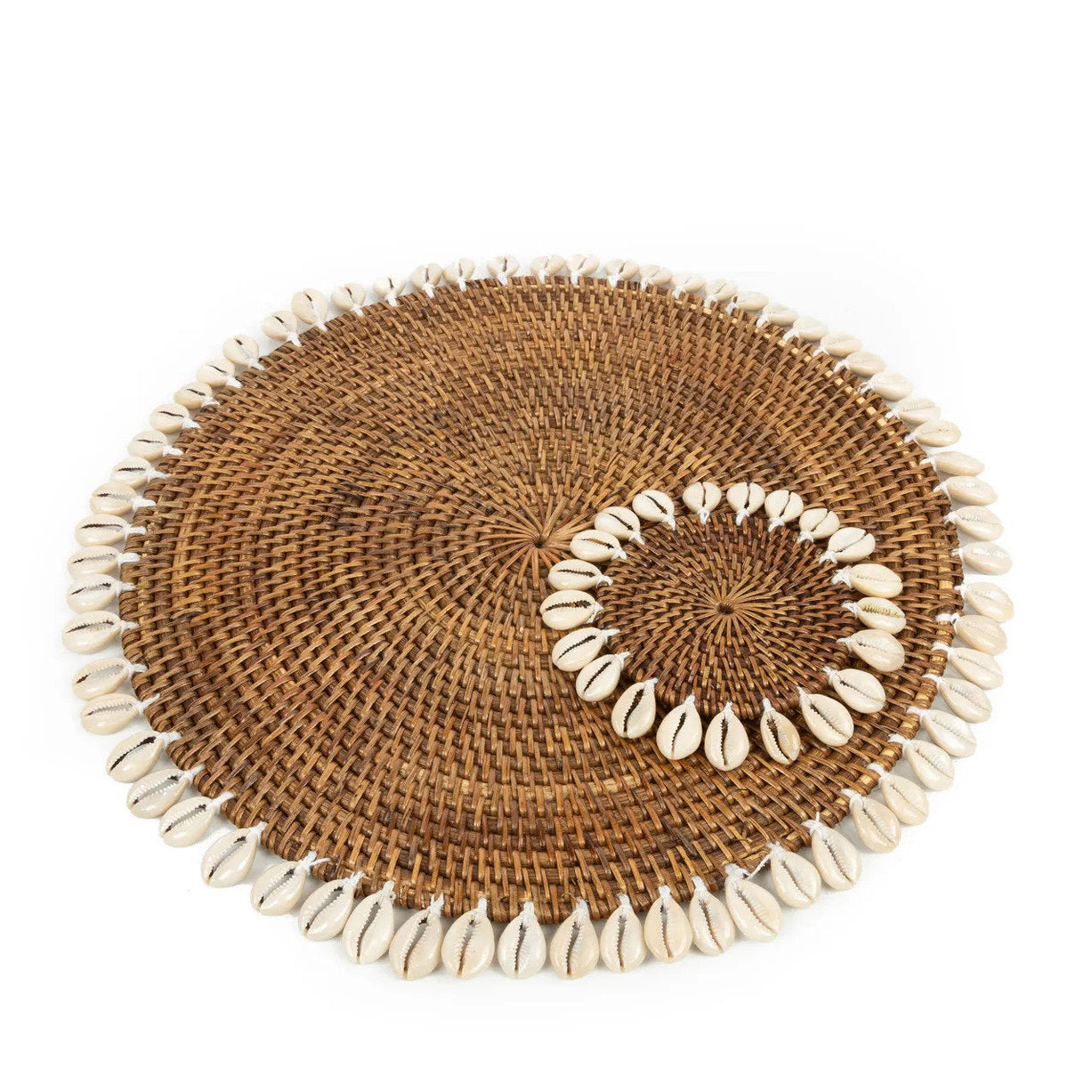 Bazar Bizar Rotan Placemat Colonial Shell Naturel/Bruin Ø40 cm