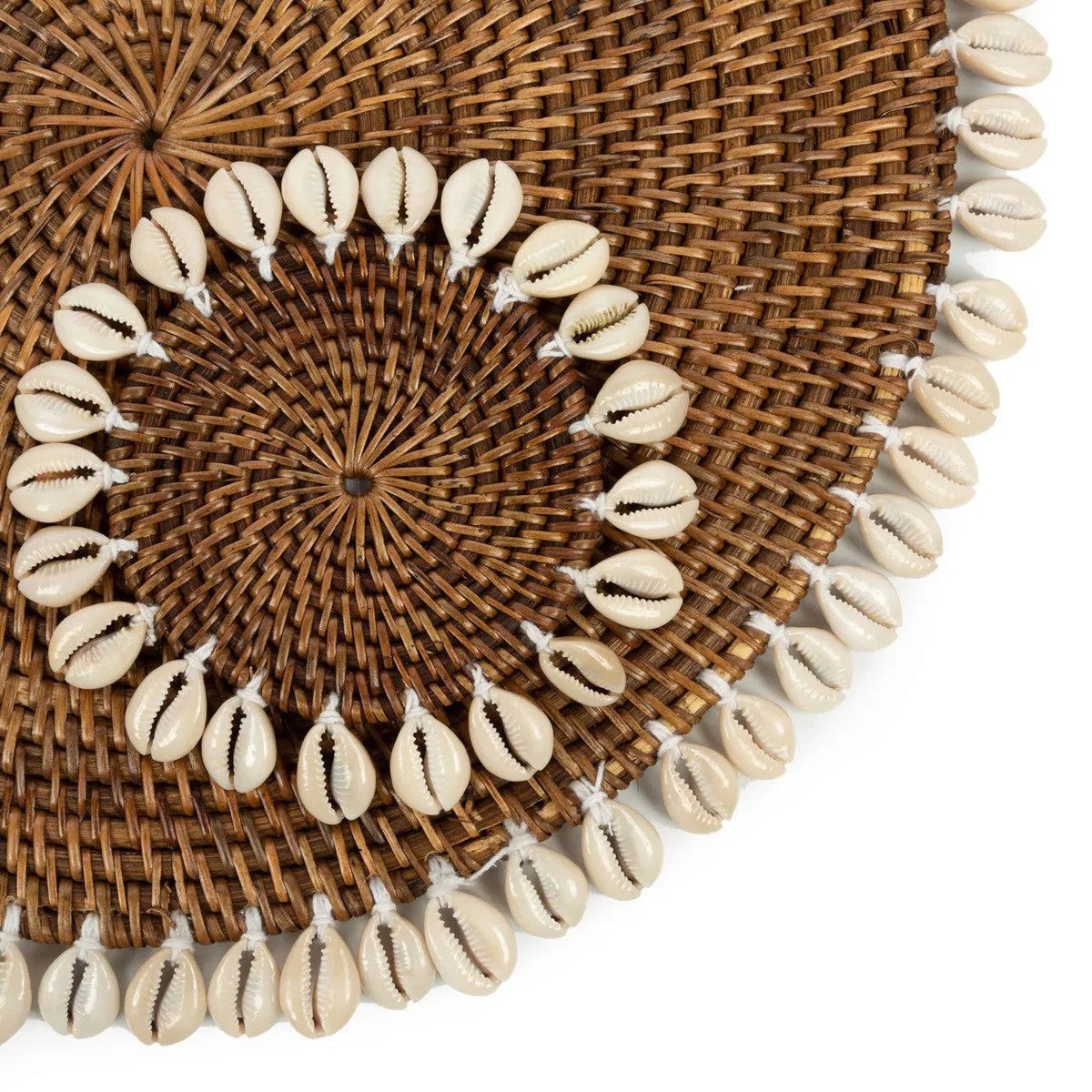 Bazar Bizar Rotan Placemat Colonial Shell Naturel/Bruin Ø40 cm