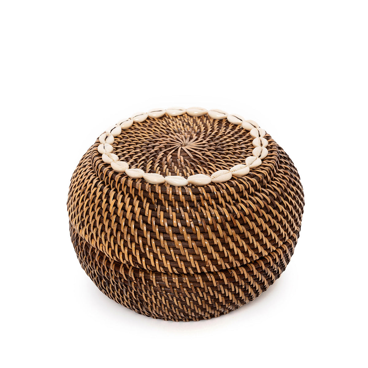 Bazar Bizar Rotan Mand Colonial Peek-a-Boo Naturel/Bruin Ø27 x H18 cm