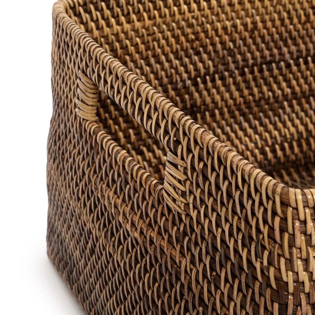 Bazar Bizar Rotan Mand Colonial Naturel/Bruin 36 x 46 x 23 cm