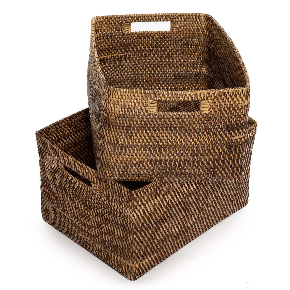 Bazar Bizar Rotan Mand Colonial Naturel/Bruin 36 x 46 x 23 cm