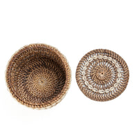 Bazar Bizar Rotan Mand Shell Naturel/Bruin Ø21 x H32 cm