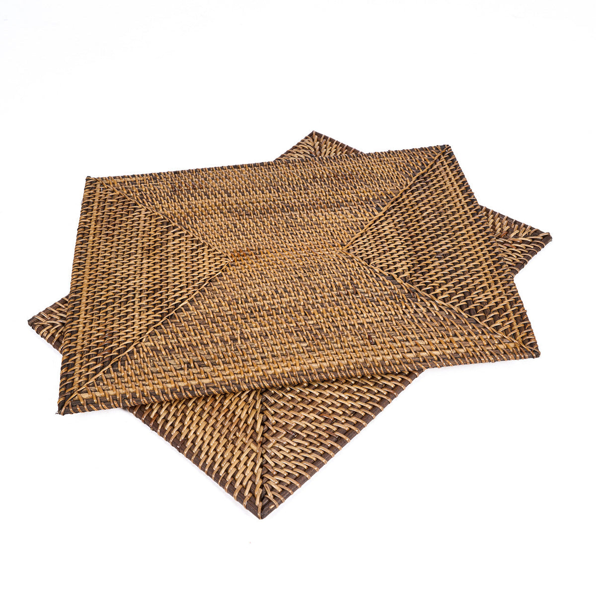 Bazar Bizar Rotan Placemat Colonial Rectangular Naturel/Bruin 40 x 30 cm