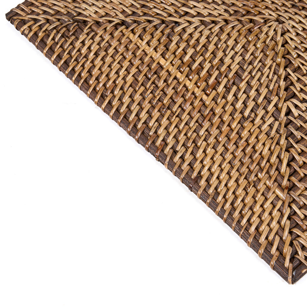 Bazar Bizar Rotan Placemat Colonial Rectangular Naturel/Bruin 40 x 30 cm