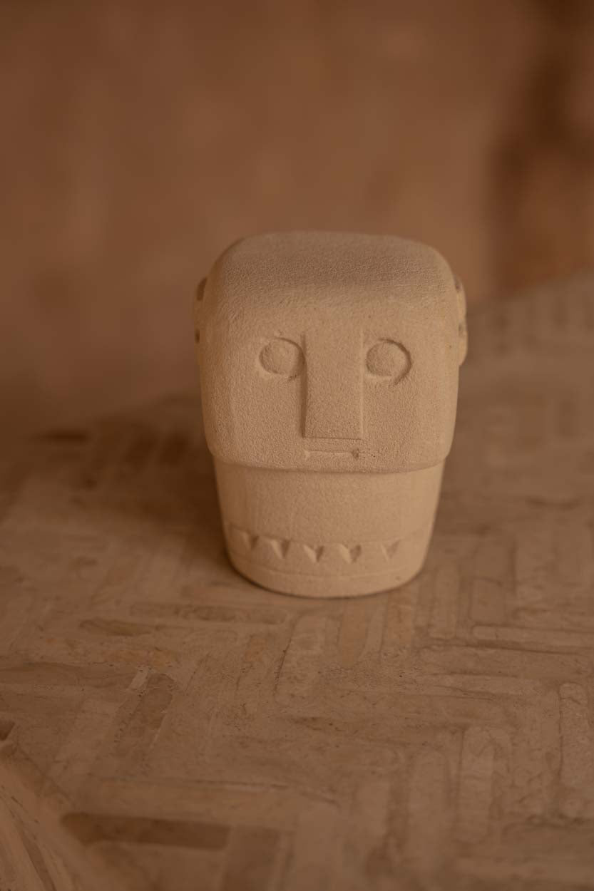 Bazar Bizar Zandstenen Sculptuur Sumba Naturel 10 x 10 x 9 cm