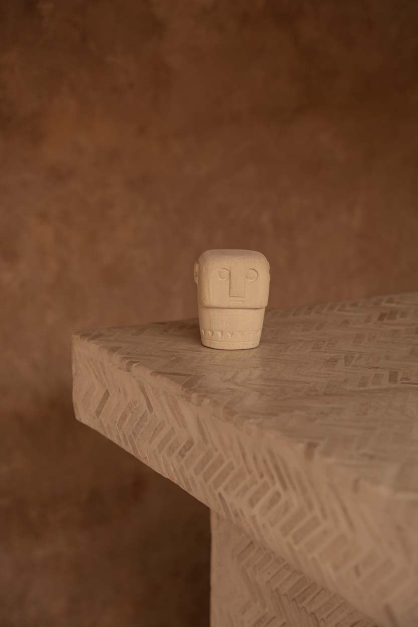 Bazar Bizar Zandstenen Sculptuur Sumba Naturel 10 x 10 x 9 cm