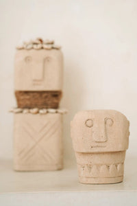 Bazar Bizar Zandstenen Sculptuur Sumba Naturel 10 x 10 x 9 cm