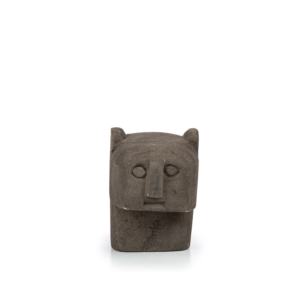 Bazar Bizar Zandstenen Sculptuur Sumba Grijs 6 x 7 x 9 cm