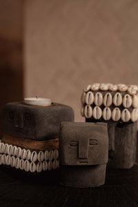 Bazar Bizar Zandstenen Sculptuur Sumba Grijs 6 x 7 x 9 cm