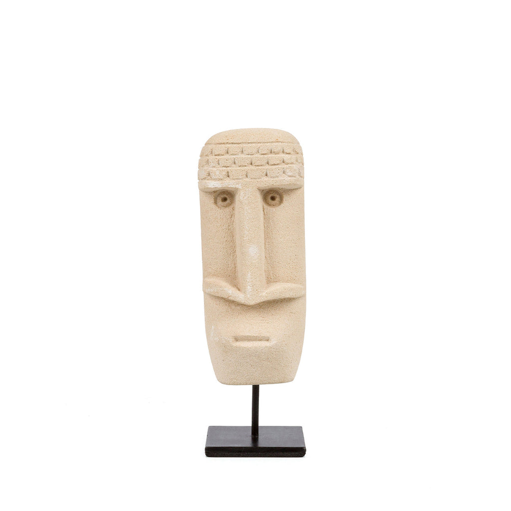 Bazar Bizar Zandstenen Sculptuur Sumba #21 On Stand Naturel 5 x 6 x 19 cm