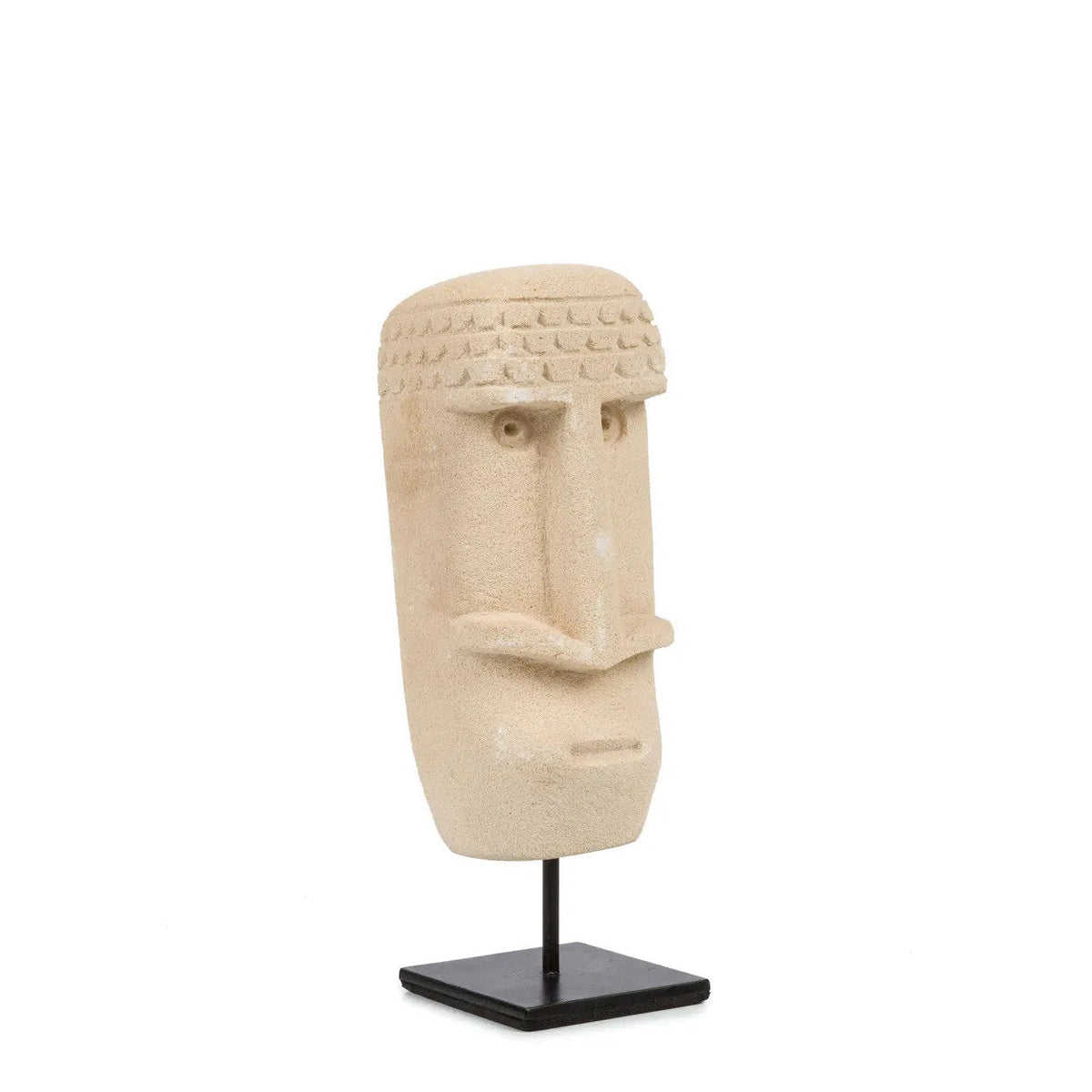 Bazar Bizar Zandstenen Sculptuur Sumba #21 On Stand Naturel 5 x 6 x 19 cm