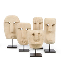 Bazar Bizar Zandstenen Sculptuur Sumba #21 On Stand Naturel 5 x 6 x 19 cm