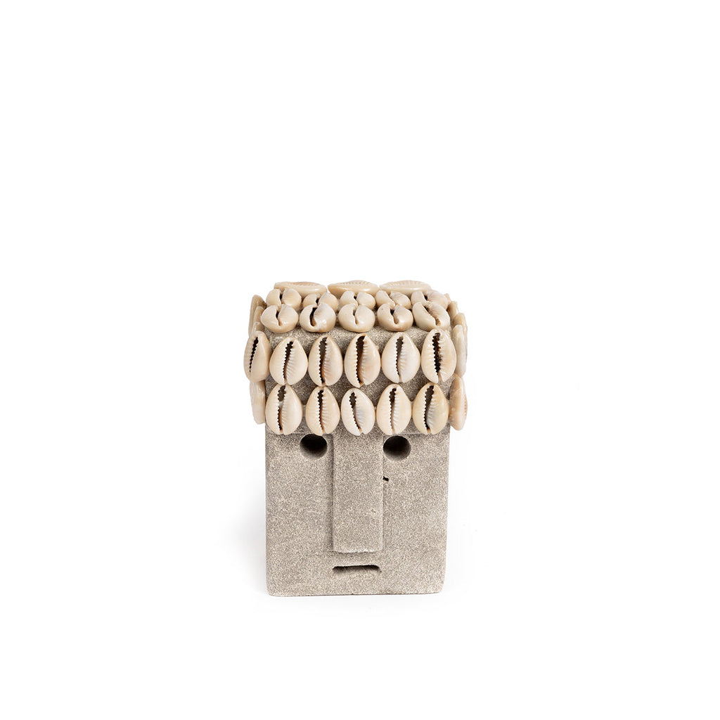 Bazar Bizar Zandstenen Sculptuur Sumba Grijs 7 x 5 x 11 cm