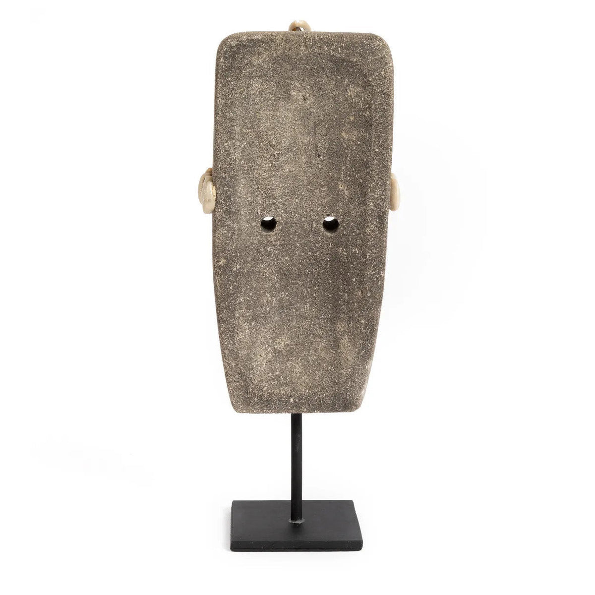 Bazar Bizar Zandstenen Sculptuur Sumba On Stand Grijs 10 x 5 x 32 cm