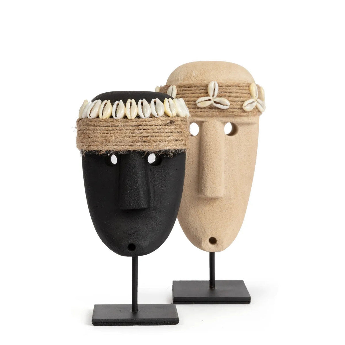 Bazar Bizar Zandstenen Sculptuur Sumba Zwart 7 x 5 x 16 cm