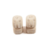 Bazar Bizar Salière et poivrière En Grès Naturelle Sumba Naturel 4 x 5 x 7 cm - Set van 2