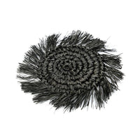 Bazar Bizar Raffia Onderzetter Fringe Zwart Ø16 cm