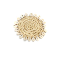 Bazar Bizar Raffia Onderzetter Shell Naturel Ø12 cm