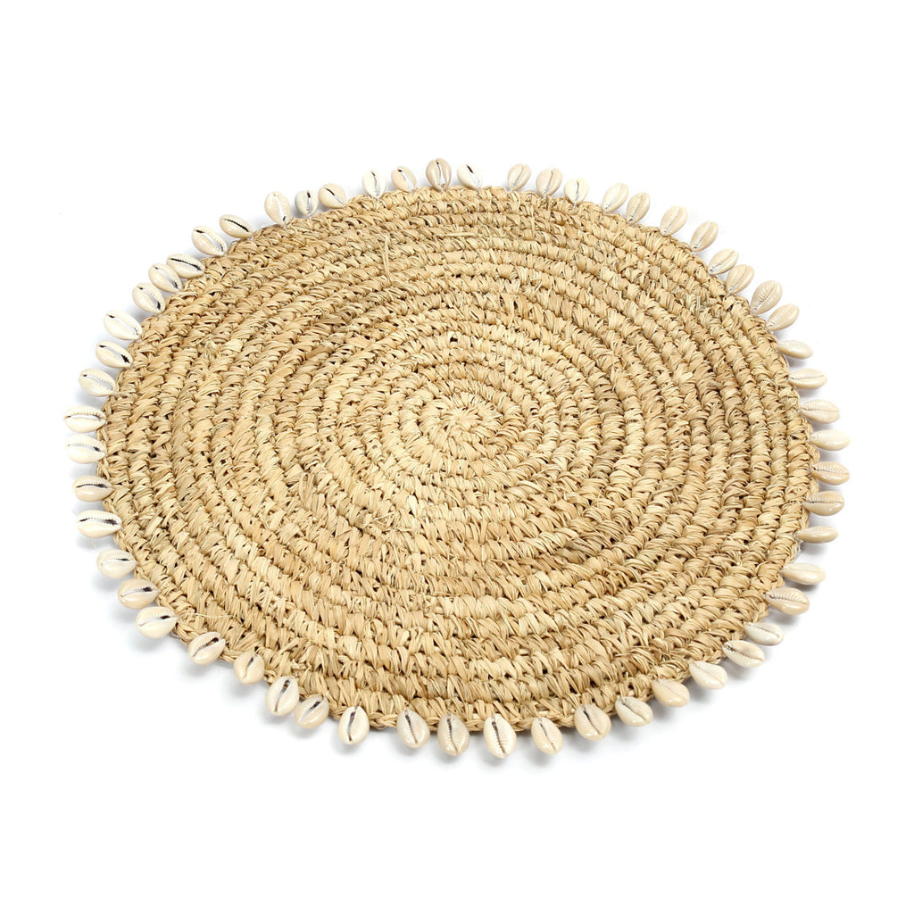 Bazar Bizar Raffia Placemat Shell Pan Naturel Ø38 cm