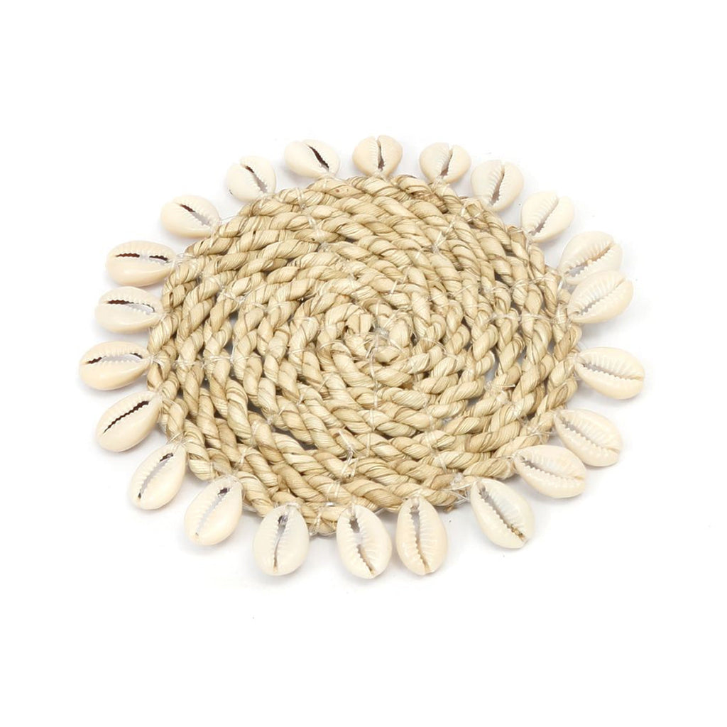 Bazar Bizar Sous-verre En Herbe de Mer Shell Pan Naturel Ø12 cm