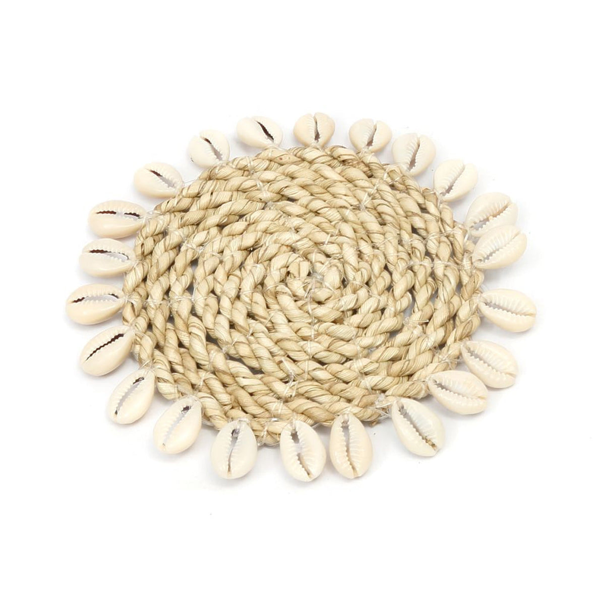 Bazar Bizar Zeegras Onderzetter Shell Pan Naturel Ø12 cm