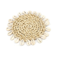Bazar Bizar Sous-verre En Herbe de Mer Shell Pan Naturel Ø12 cm