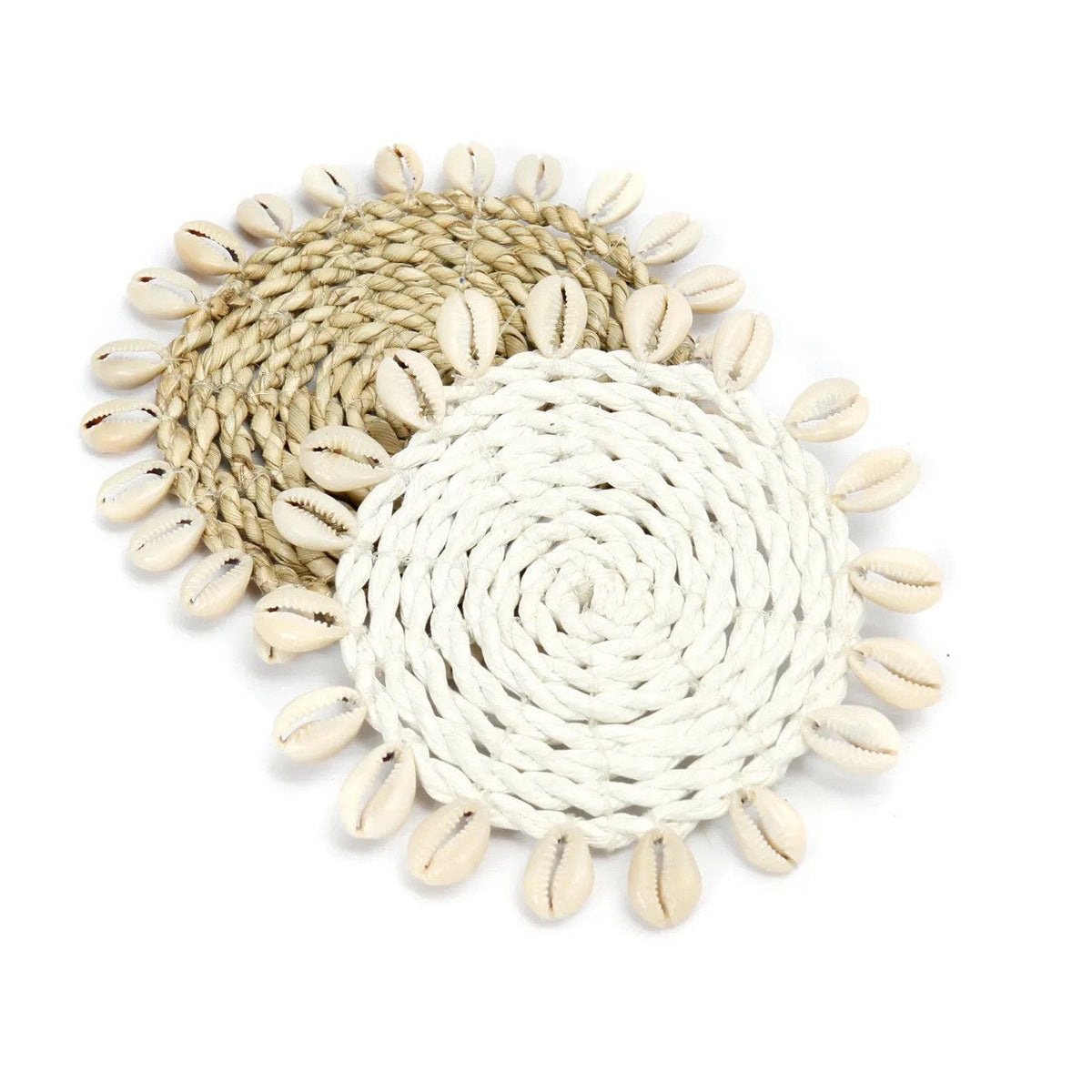 Bazar Bizar Zeegras Onderzetter Shell Pan Naturel Ø12 cm