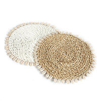 Bazar Bizar Zeegras Onderzetter Shell Pan Naturel Ø23 cm