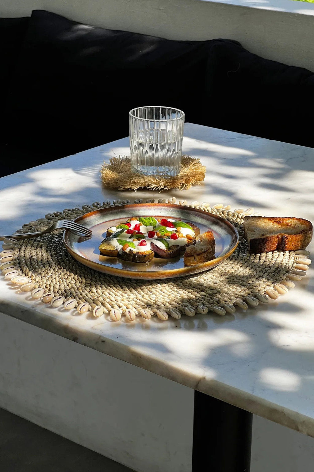 Bazar Bizar Zeegras Placemat Shell Naturel Ø38 cm