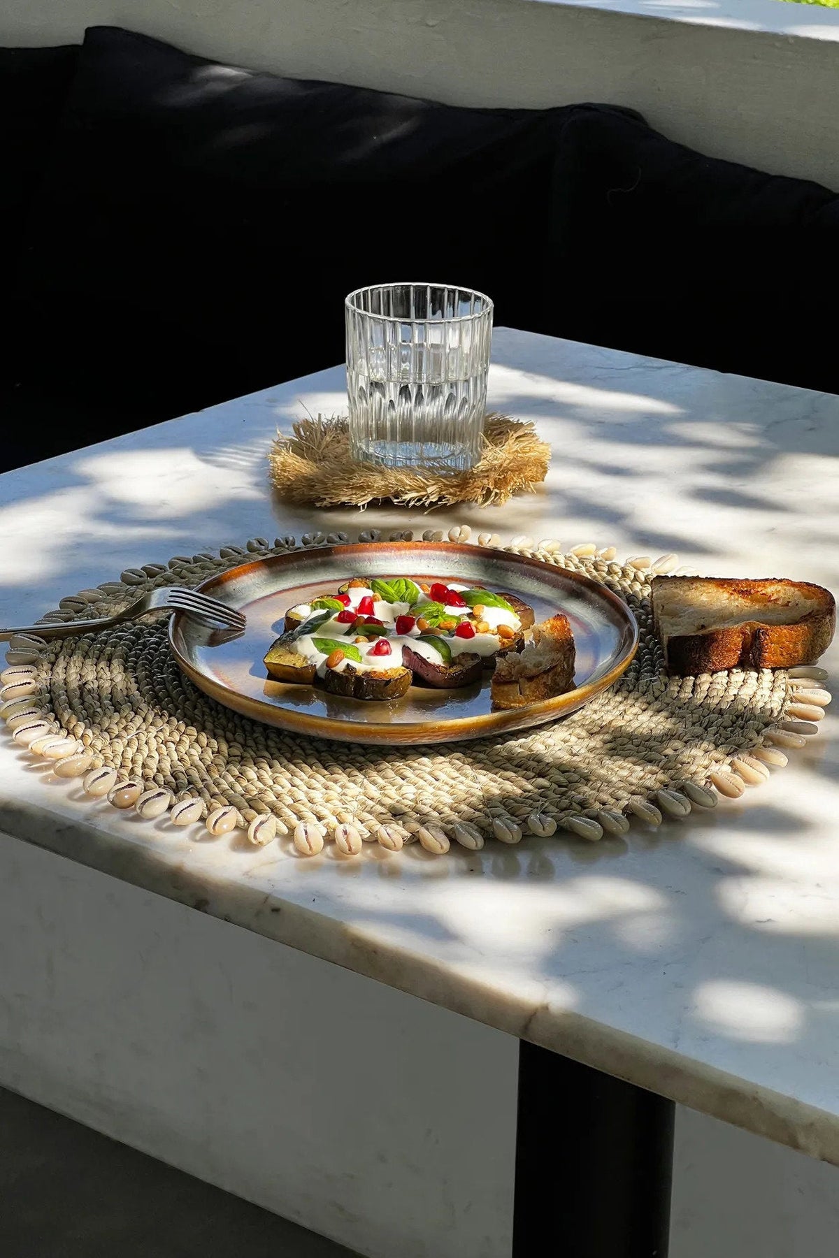 Bazar Bizar Zeegras Placemat Shell Naturel Ø38 cm