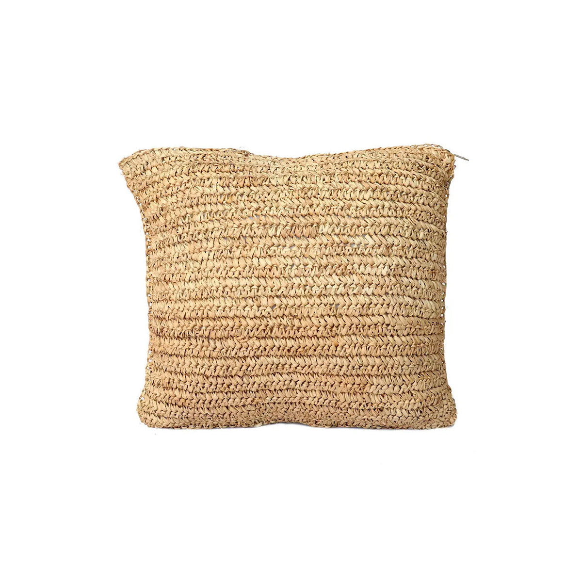 Bazar Bizar Housse de coussin En Raphia Flowers Naturel 40 x 40 cm