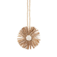 Bazar Bizar Raffia Wanddecoratie Flower Naturel 38 x 74 cm