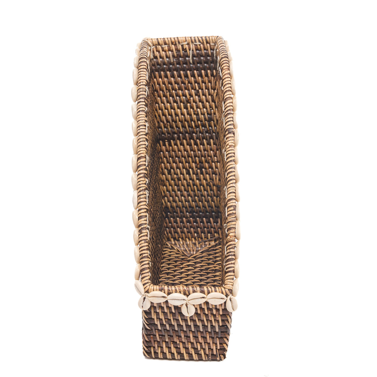 Bazar Bizar Rotan Tijdschriftenhouder Shell Naturel/Bruin 12 x 27 x 30 cm