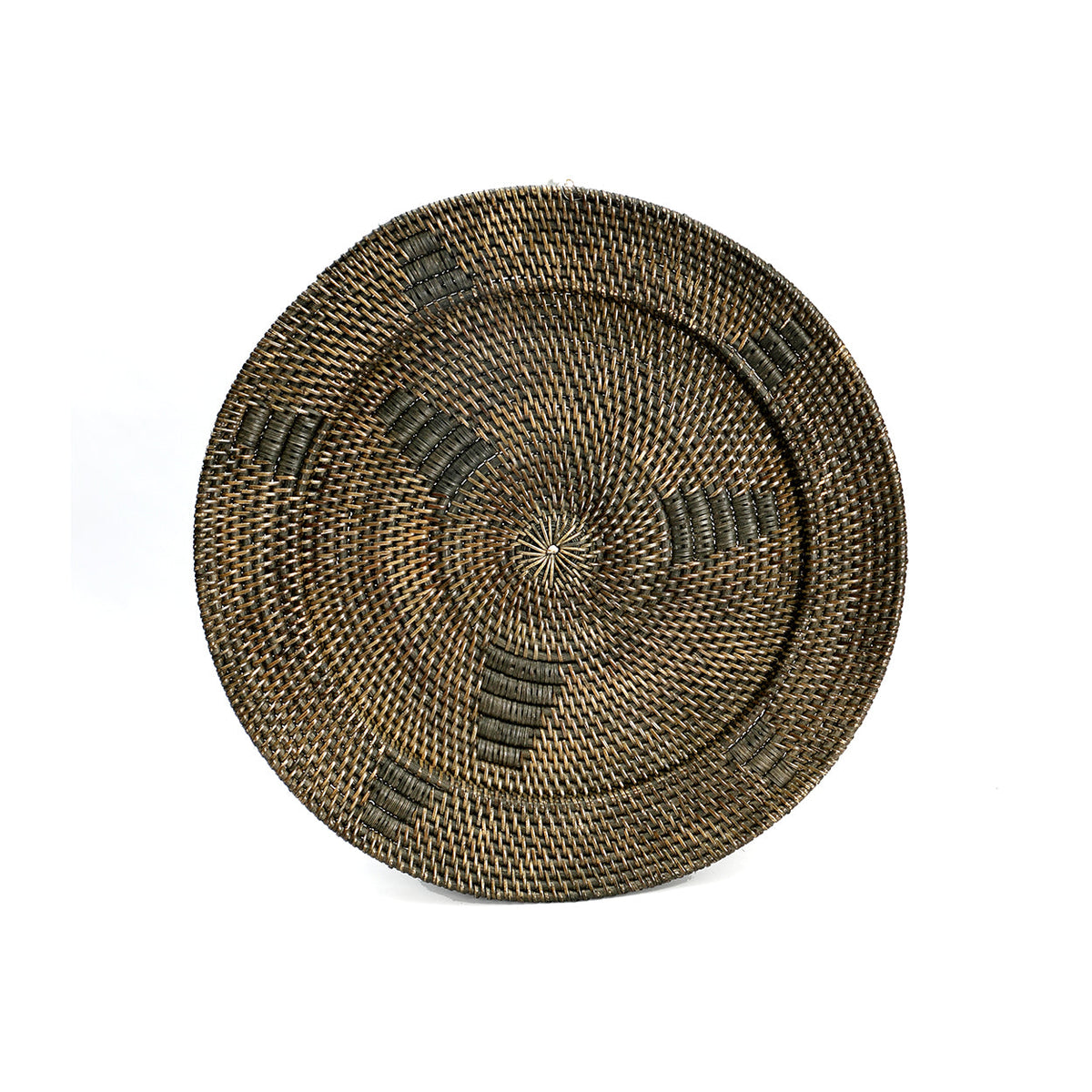 Bazar Bizar Rotan Wanddecoratie Jasmine Zwart/Bruin Ø60 cm