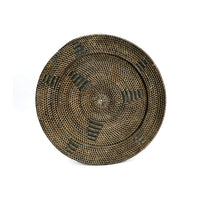 Bazar Bizar Rotan Wanddecoratie Jasmine Zwart/Bruin Ø60 cm