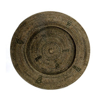 Bazar Bizar Rotan Wanddecoratie Jasmine Zwart/Bruin Ø80 cm