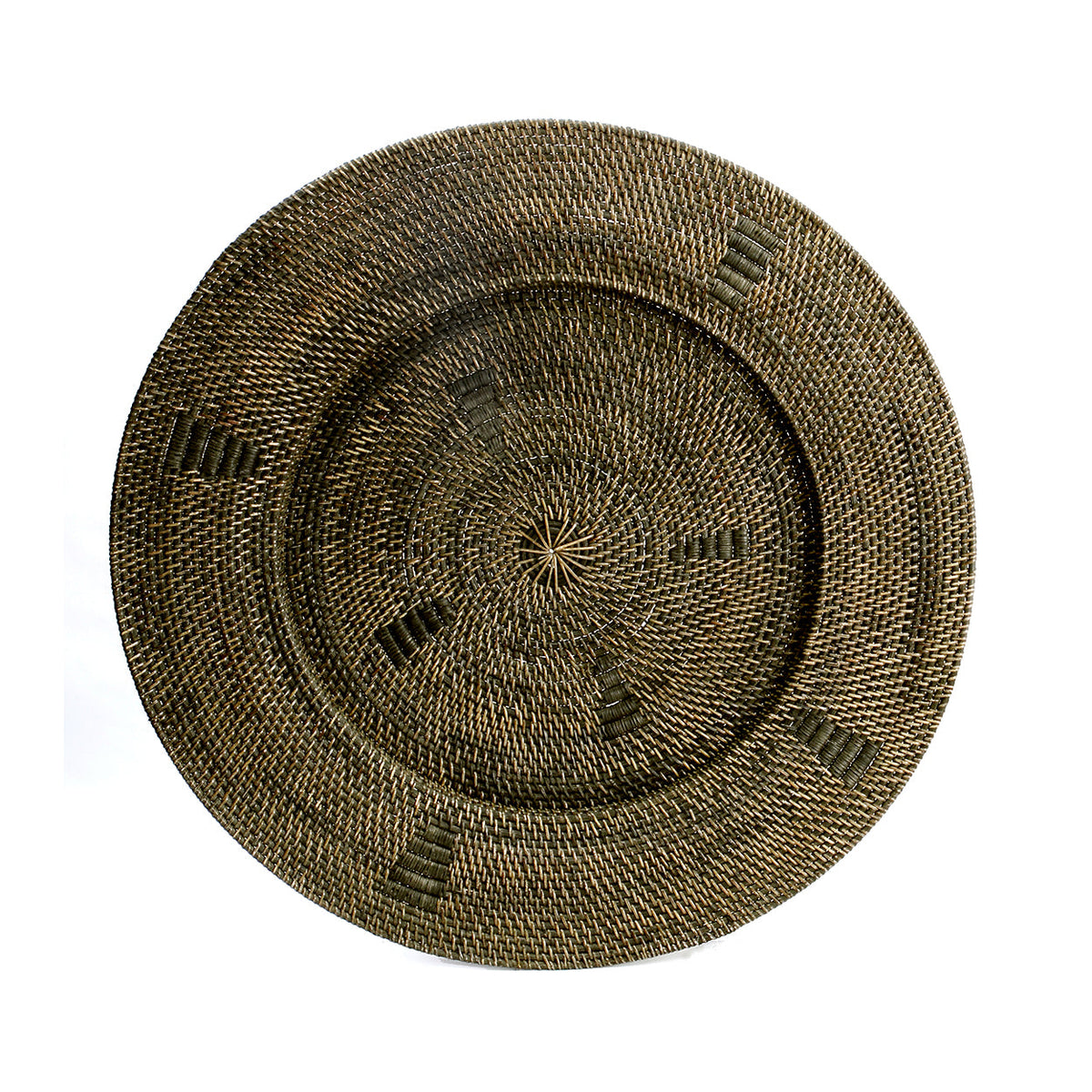 Bazar Bizar Rotan Wanddecoratie Jasmine Zwart/Bruin Ø80 cm