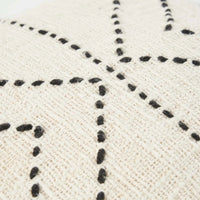 Bazar Bizar Housse de coussin En Coton Tribal Naturel/Noir 50 x 50 cm
